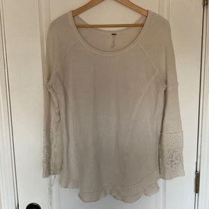 Cream Free People Sweater